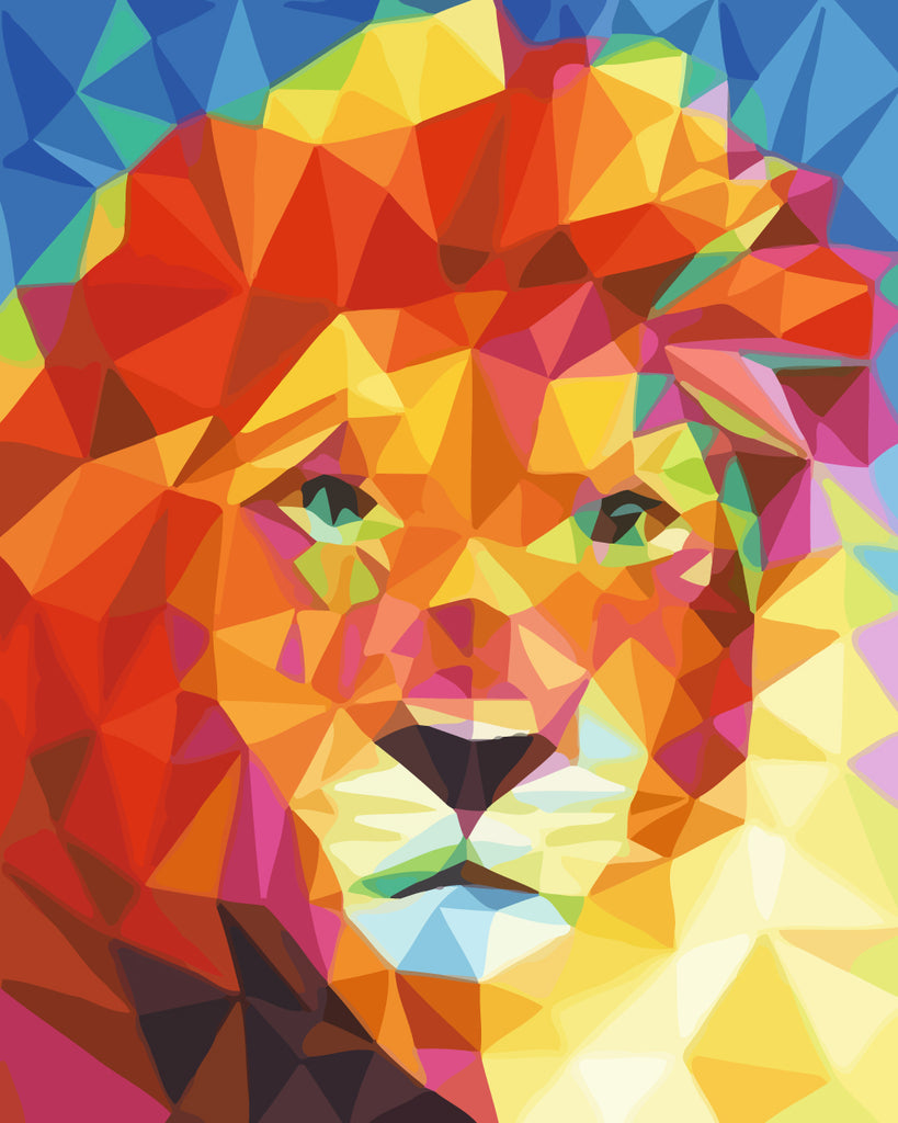 Abstract Lion Paint by Numbers