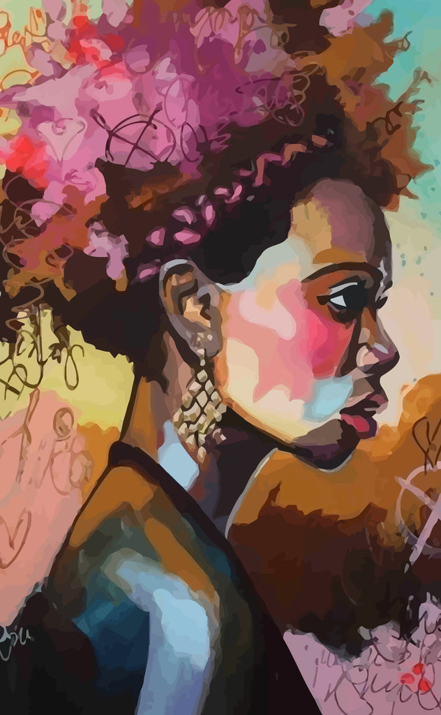 Abstract Portrait African Woman Paint by Numbers