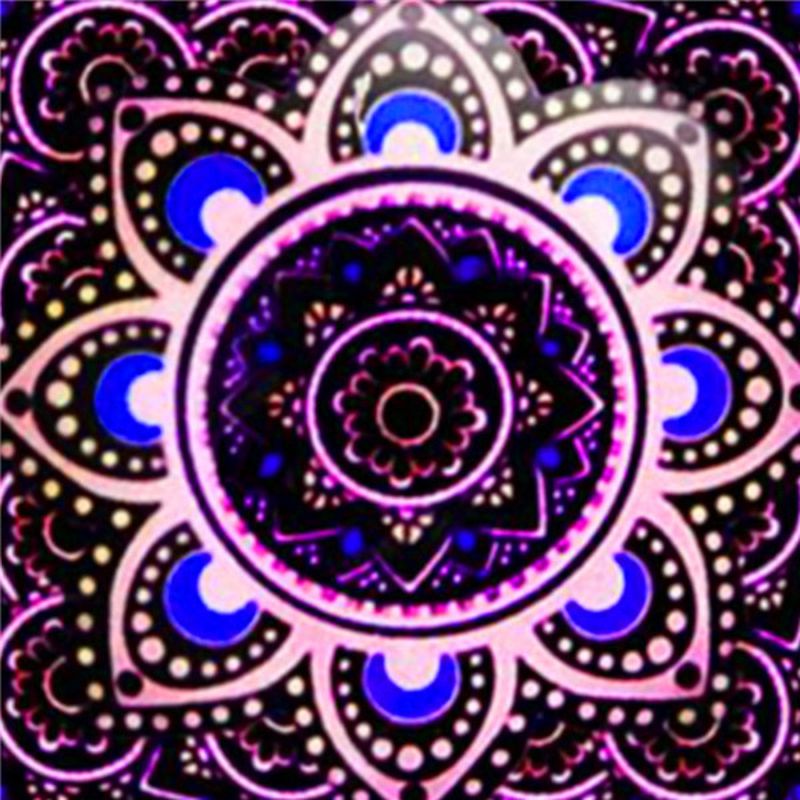 Abstract Purple Mandala Paint by Numbers