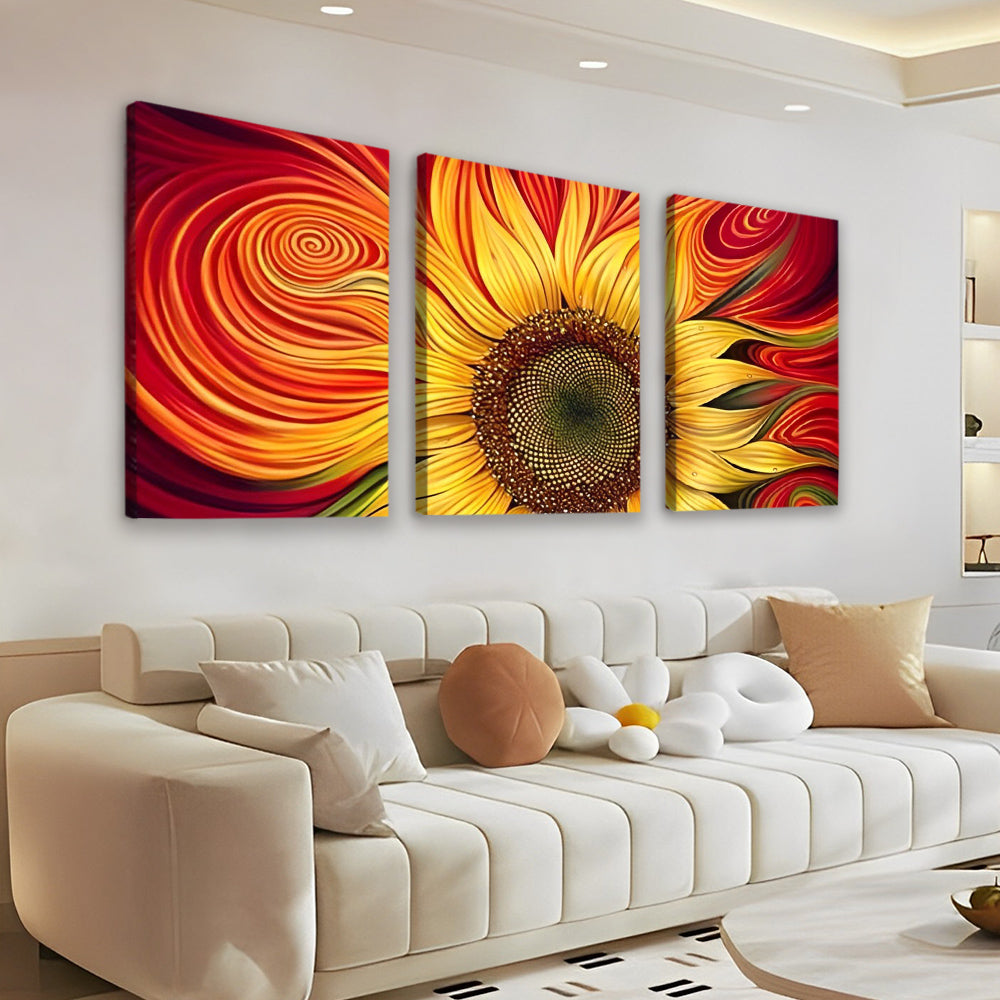 Abstract Sunflower 3 Pack Paint By Numbers