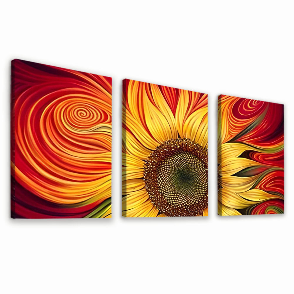 Abstract Sunflower 3 Pack Paint By Numbers