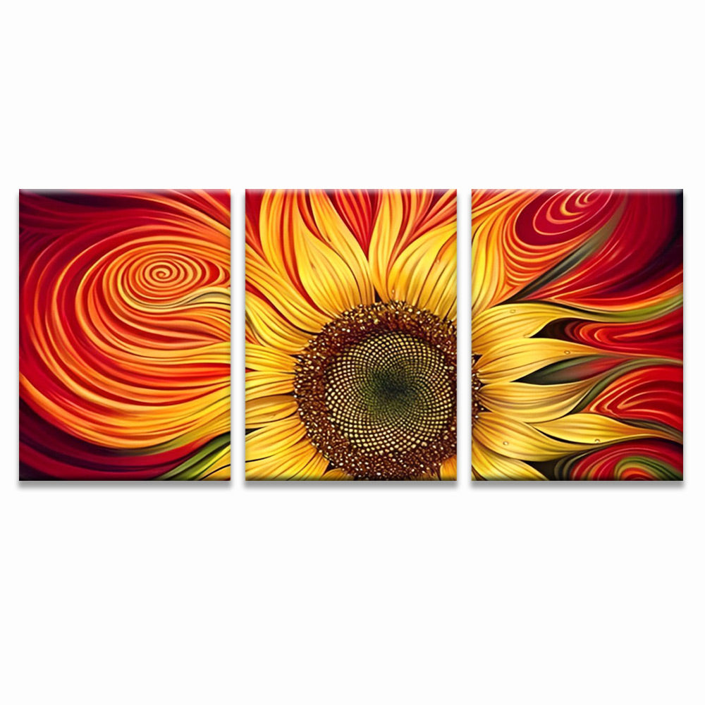 Abstract Sunflower 3 Pack Paint By Numbers