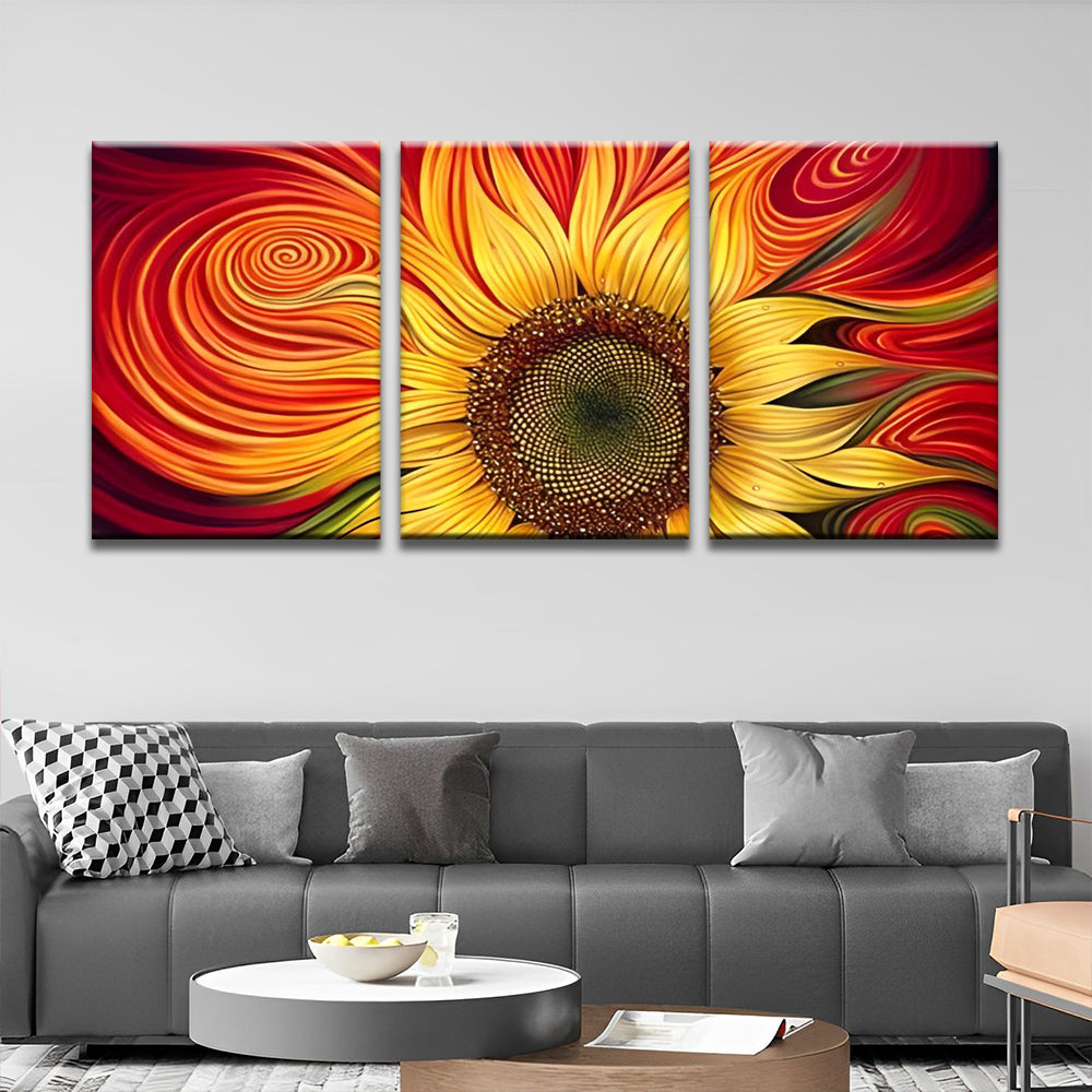 Abstract Sunflower 3 Pack Paint By Numbers