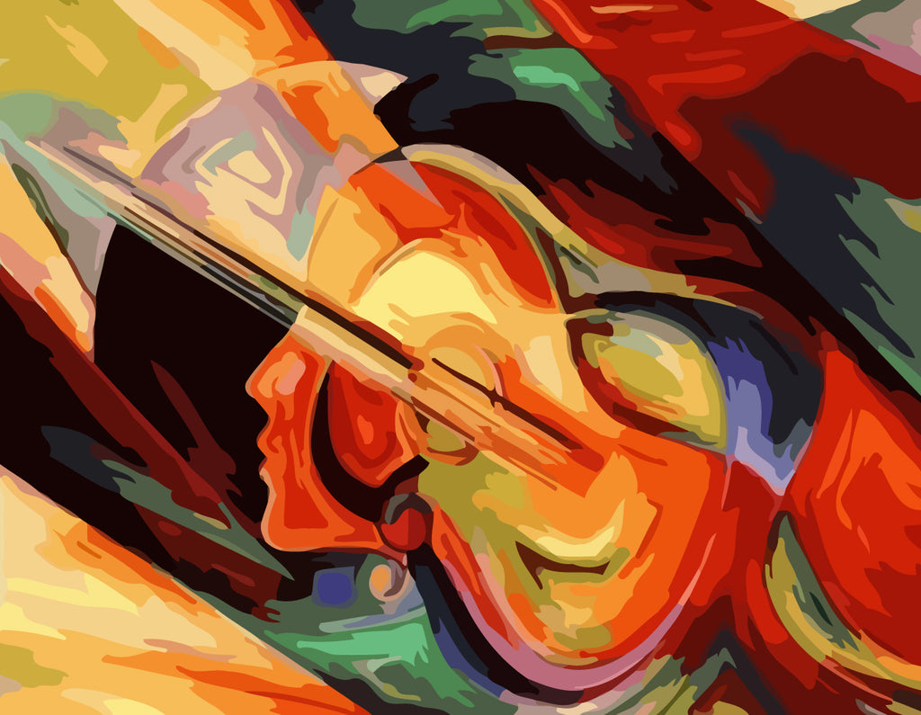 Abstract Violin Paint by Numbers