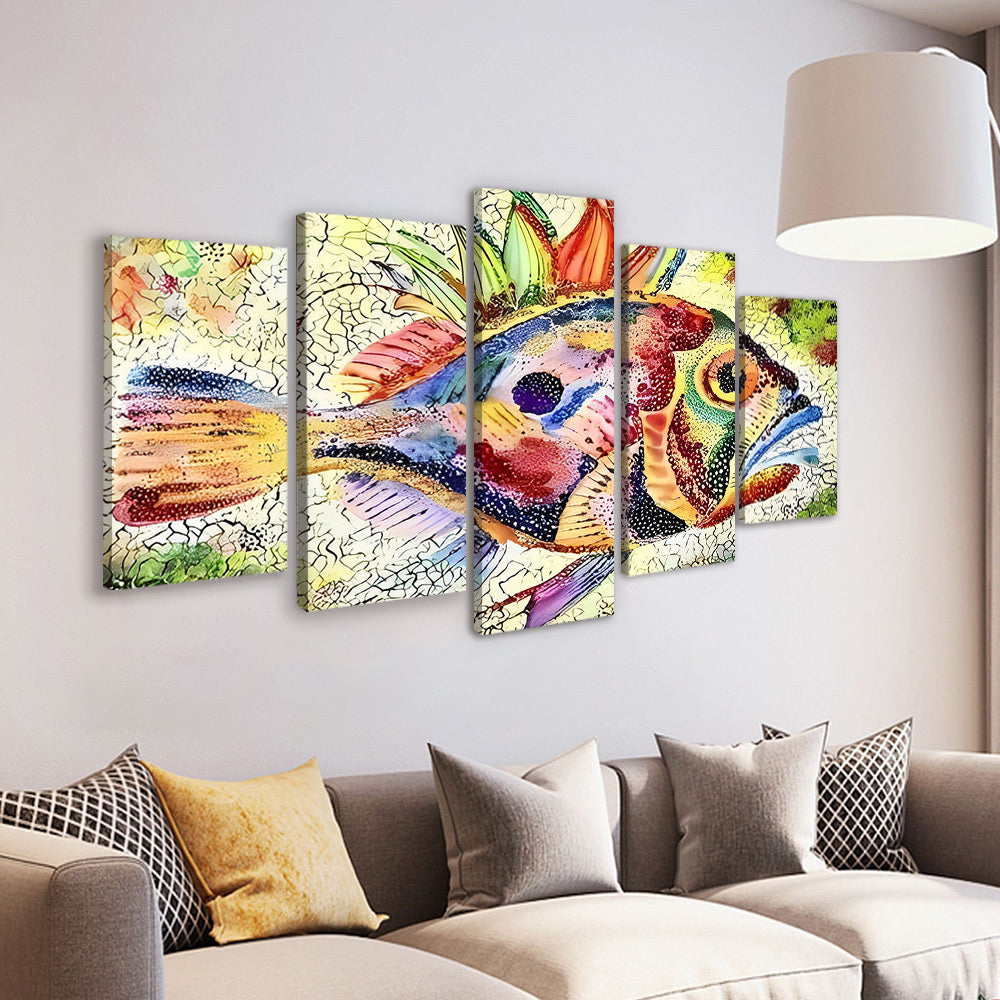 Abstract Watercolor Fish 5 Pack Paint By Numbers