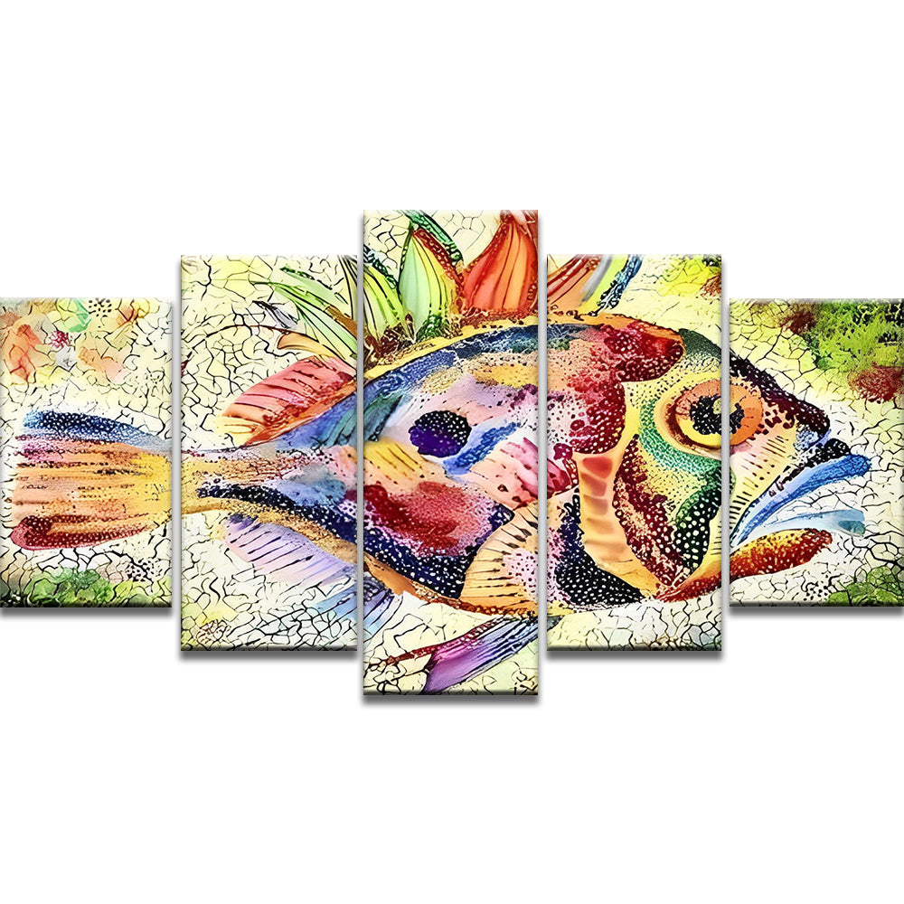 Abstract Watercolor Fish 5 Pack Paint By Numbers