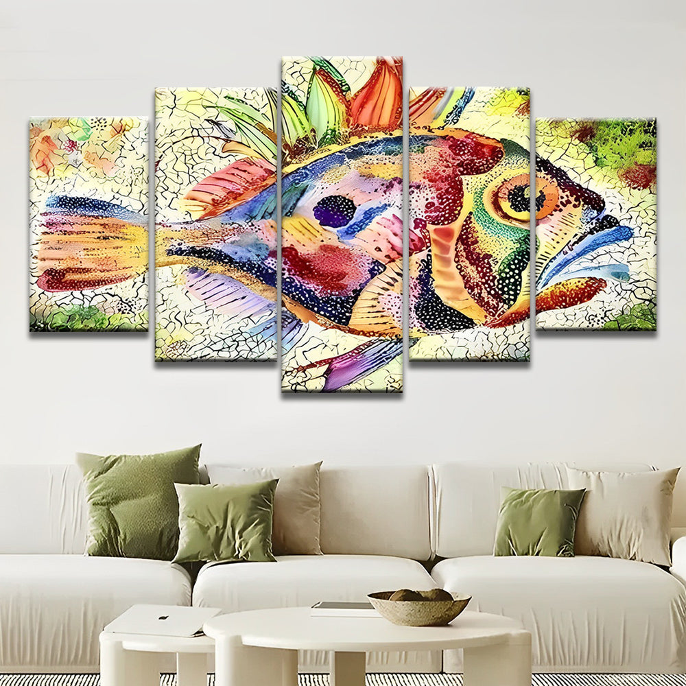 Abstract Watercolor Fish 5 Pack Paint By Numbers