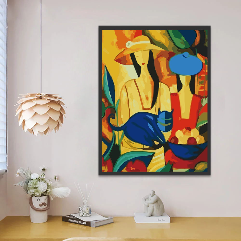 Abstract Women Paint by Numbers