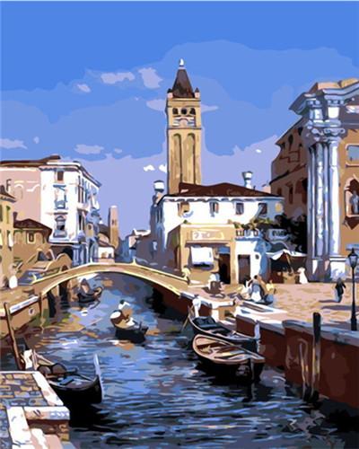 Along the Venetian Canal Paint by Numbers