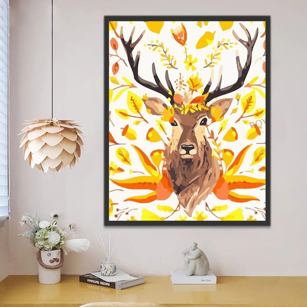 Autumn Deer Paint by Numbers