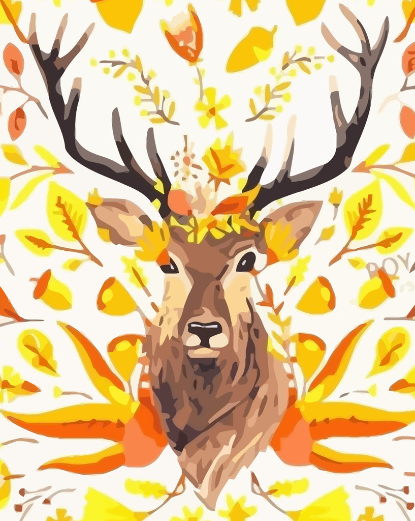 Autumn Deer Paint by Numbers