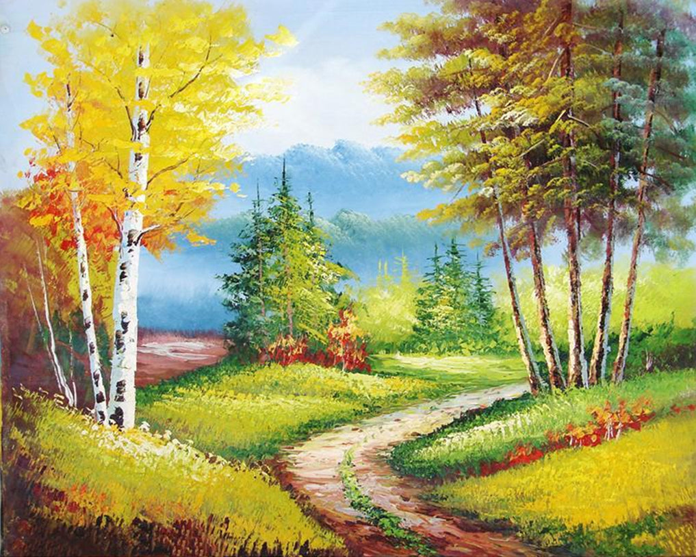 Autumn Forest Path Paint by Numbers