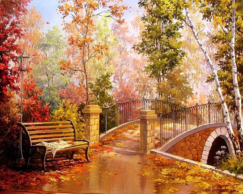 Autumn in the Park Paint by Numbers