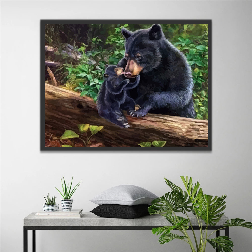 Bear and Baby Bear Paint by Numbers