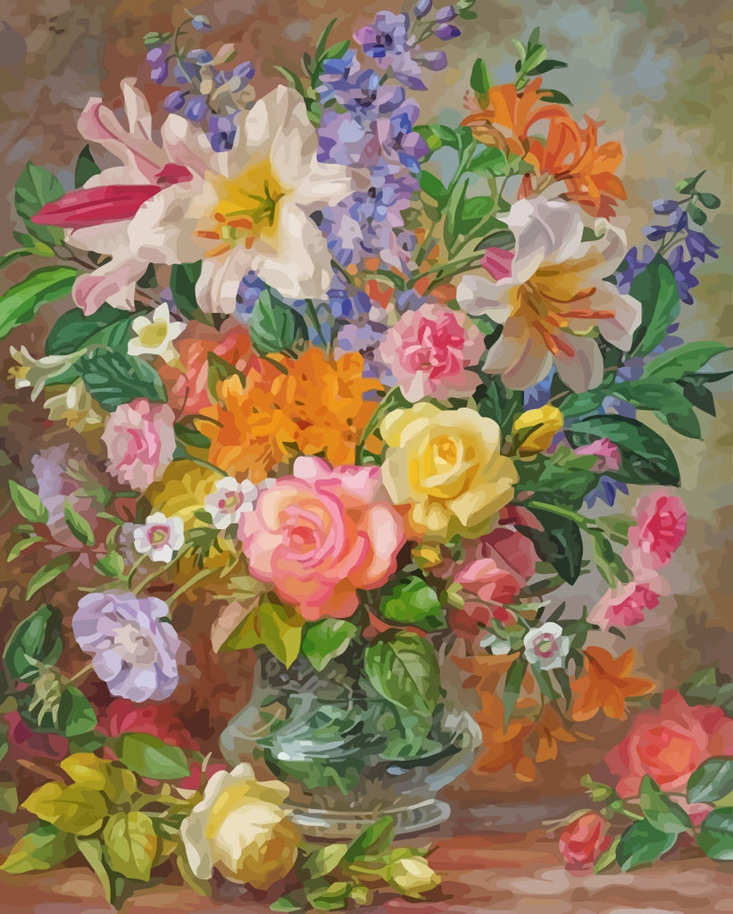 Beautiful Flowers Paint by Numbers