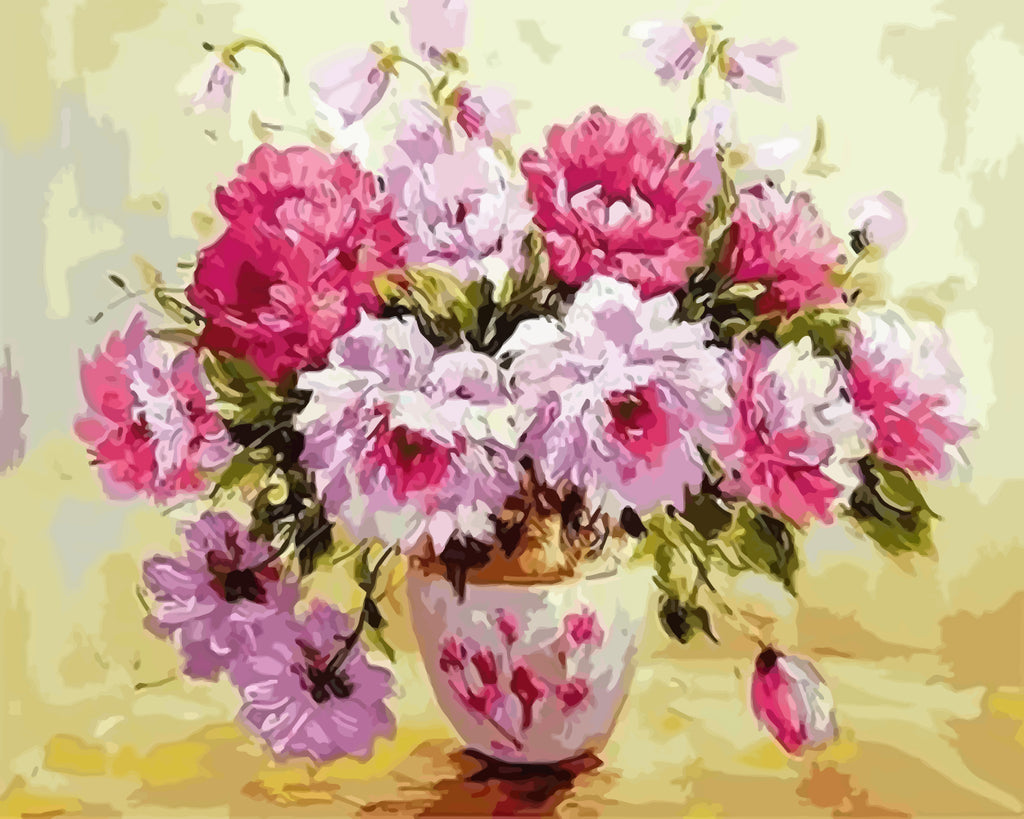 Beautiful Peonies Paint by Numbers