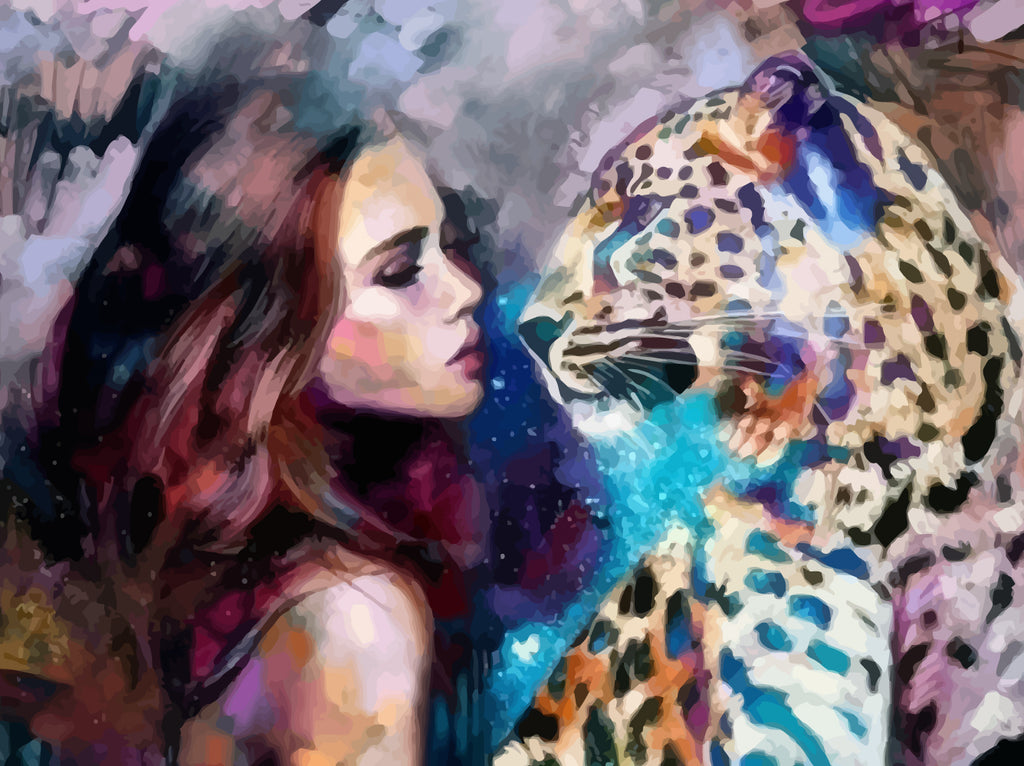 Beauty and Leopard Paint by Numbers