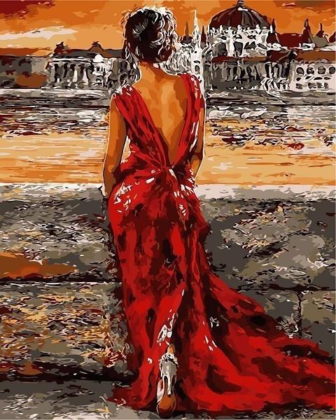 Beauty in the Red Dress Paint by Numbers