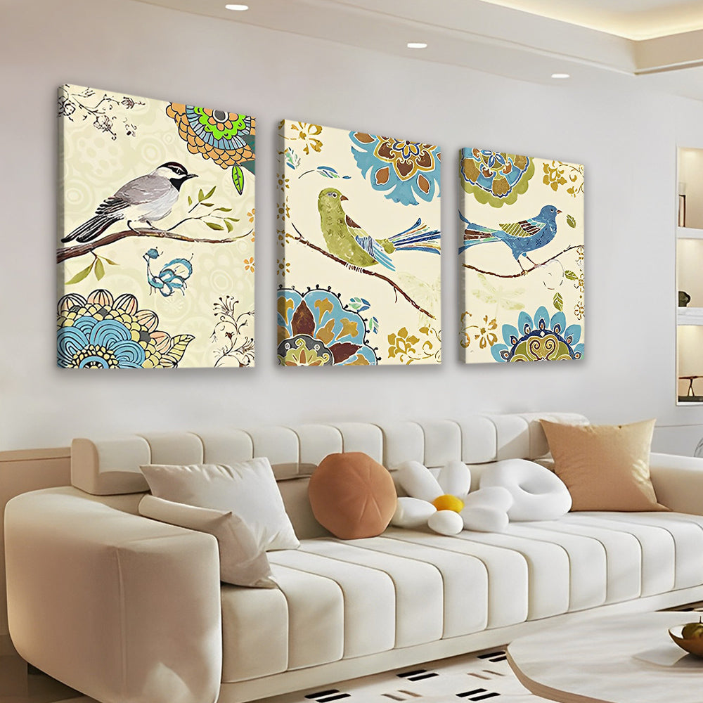 Birds and Colorful Patterns 3 Pack Paint By Numbers