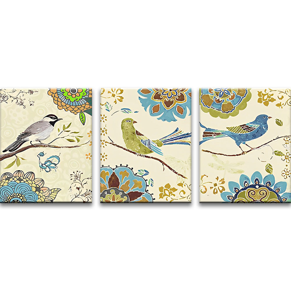 Birds and Colorful Patterns 3 Pack Paint By Numbers