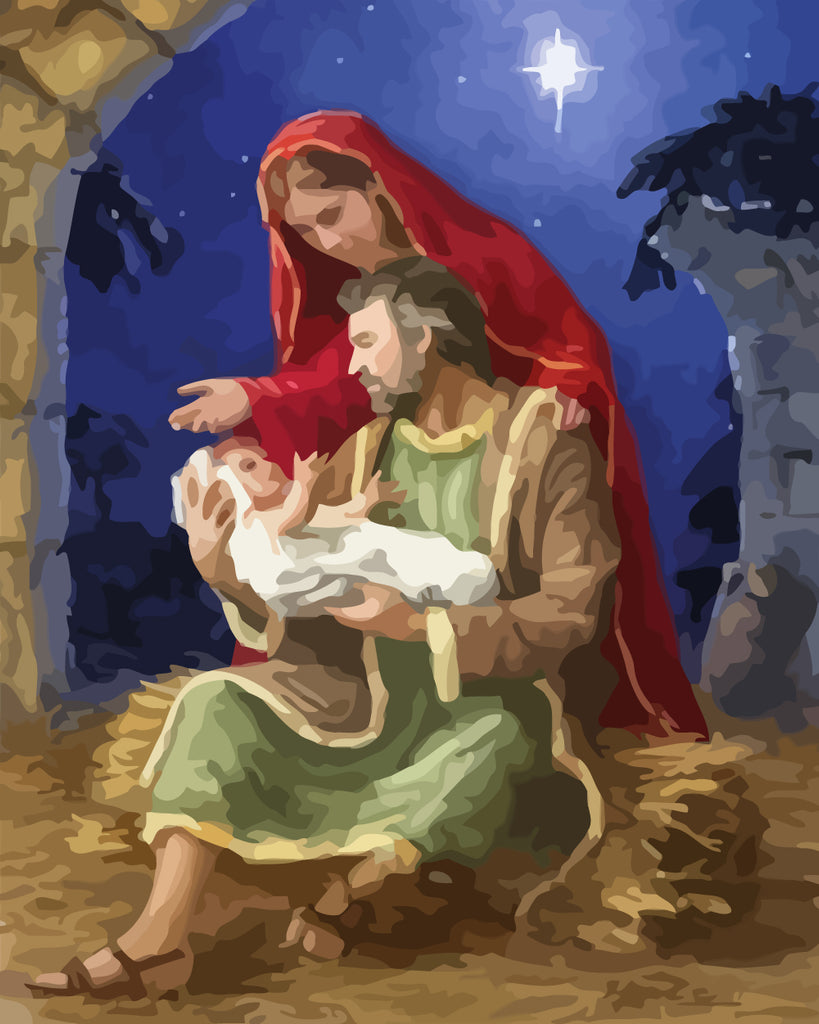 Birth of Jesus Paint by Numbers