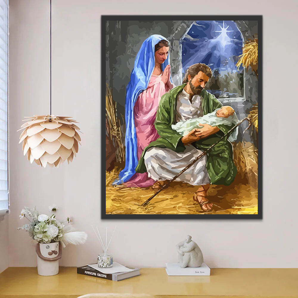 Birth of Jesus Paint by Numbers