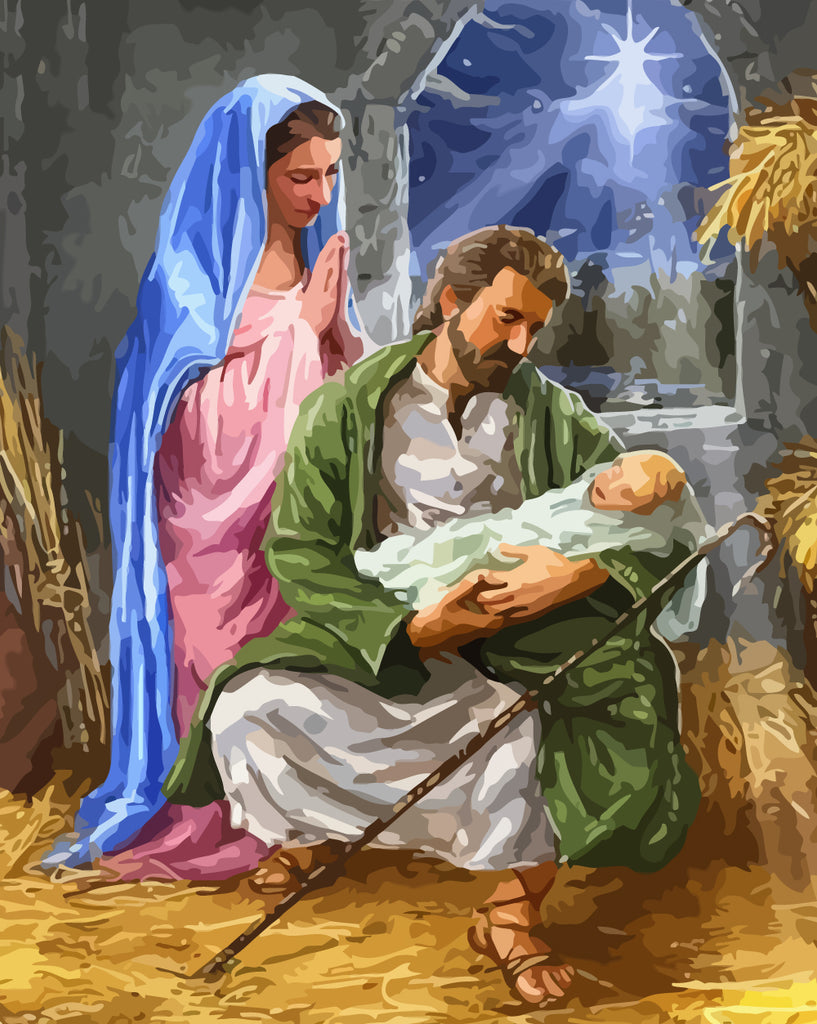 Birth of Jesus Paint by Numbers