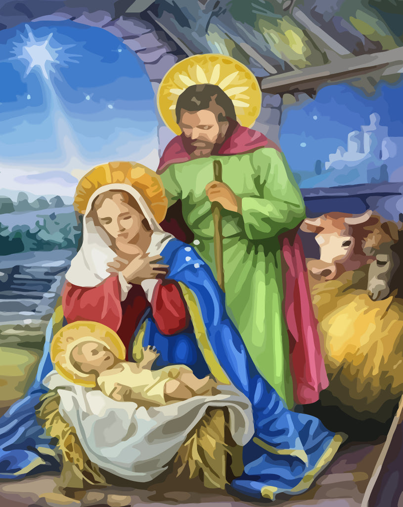 Birth of Jesus Paint by Numbers