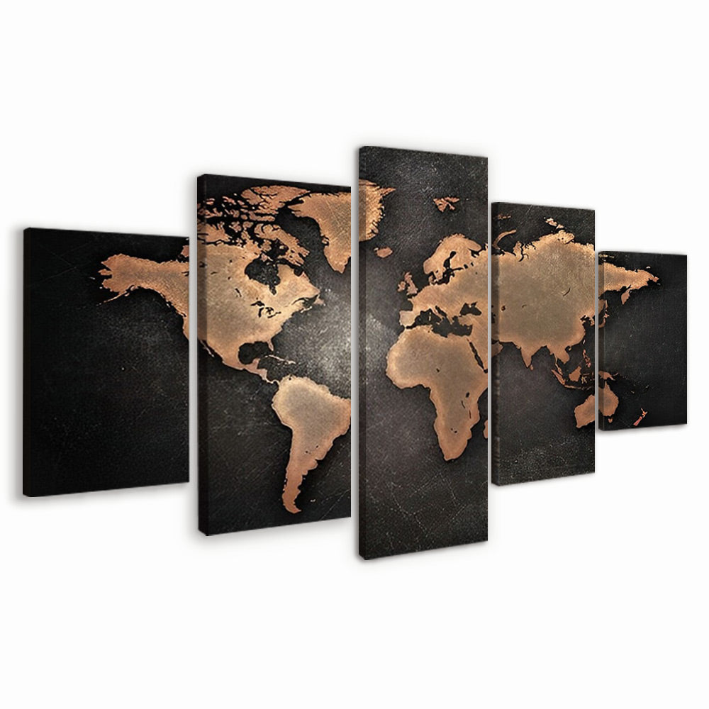 Black Gold Map 5 Pack Paint By Numbers