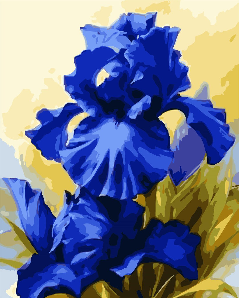 Blue Iris Paint by Numbers