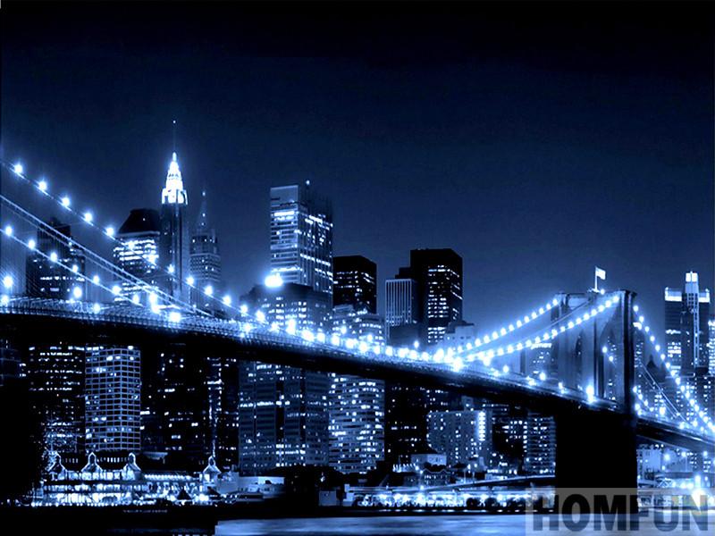 Brooklyn Bridge at Night Paint by Numbers