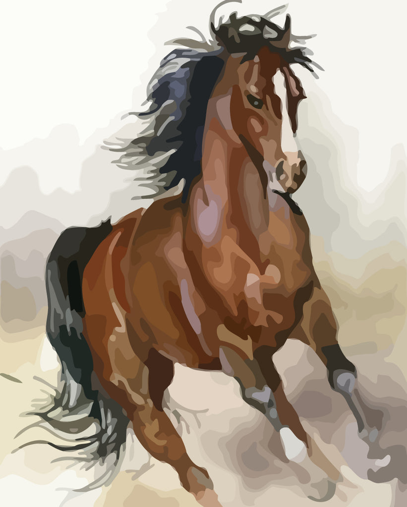 Brown Horse Paint by Numbers