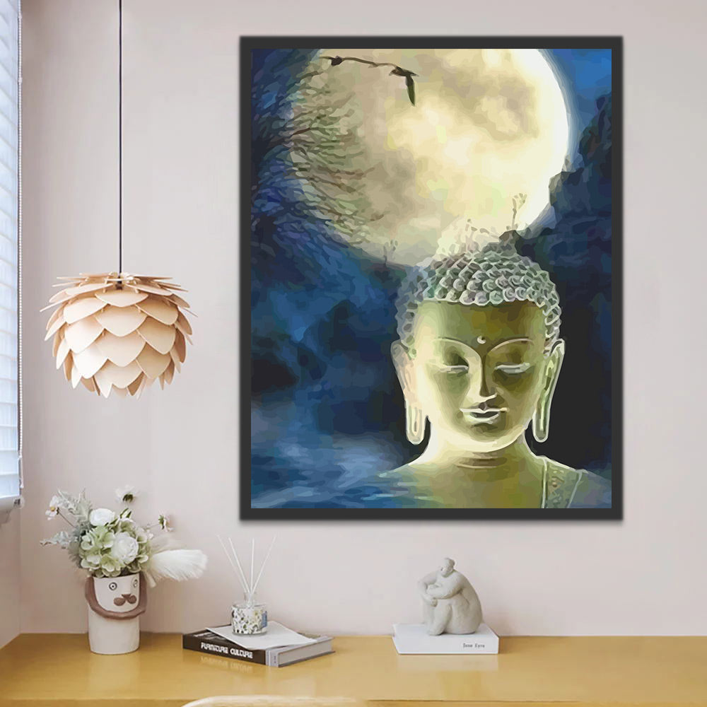 Buddha and Moon Paint by Numbers