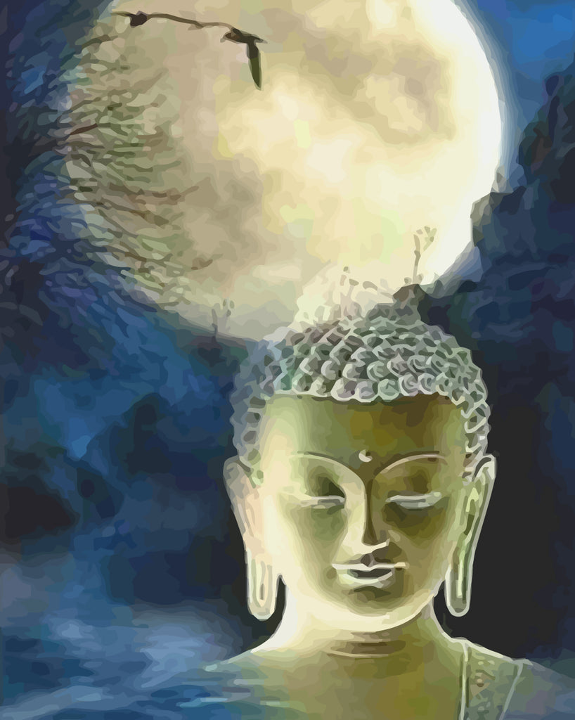 Buddha and Moon Paint by Numbers