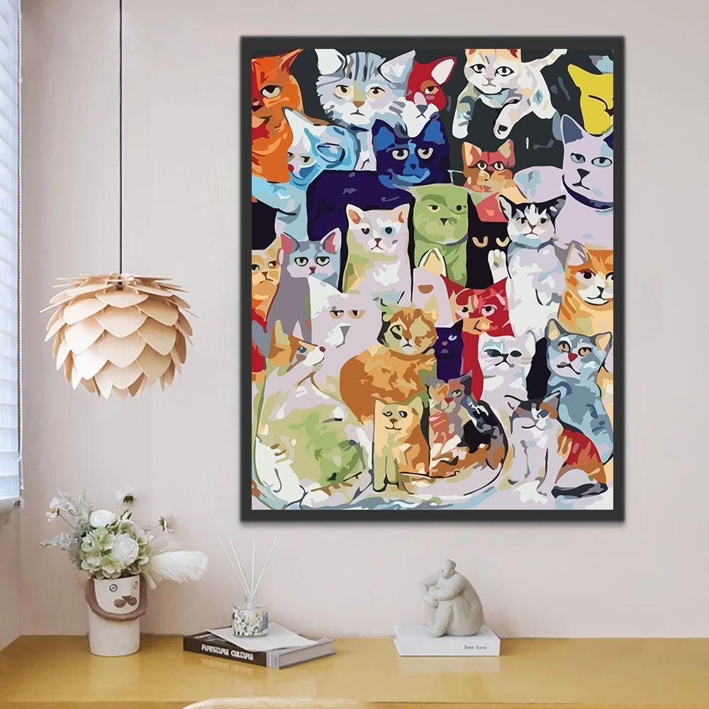 Cartoon Cats Paint by Numbers