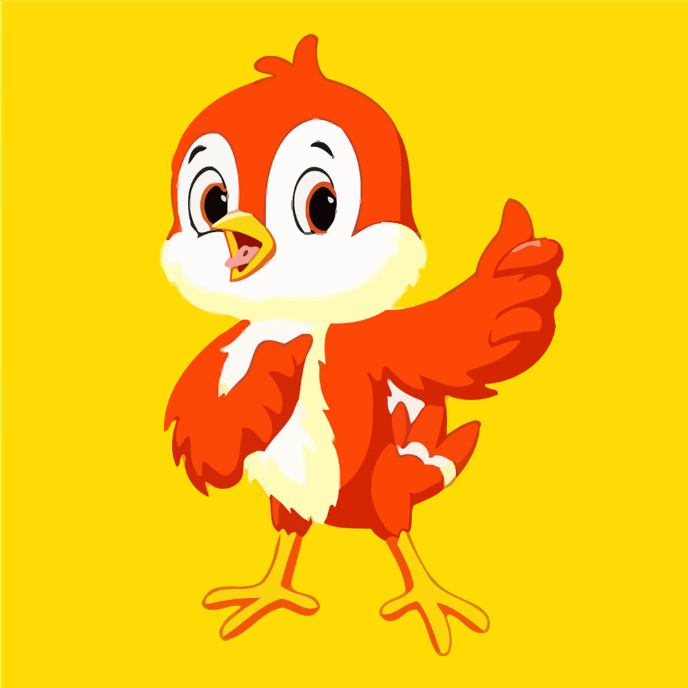 Cartoon Chick Paint by Numbers for Kids