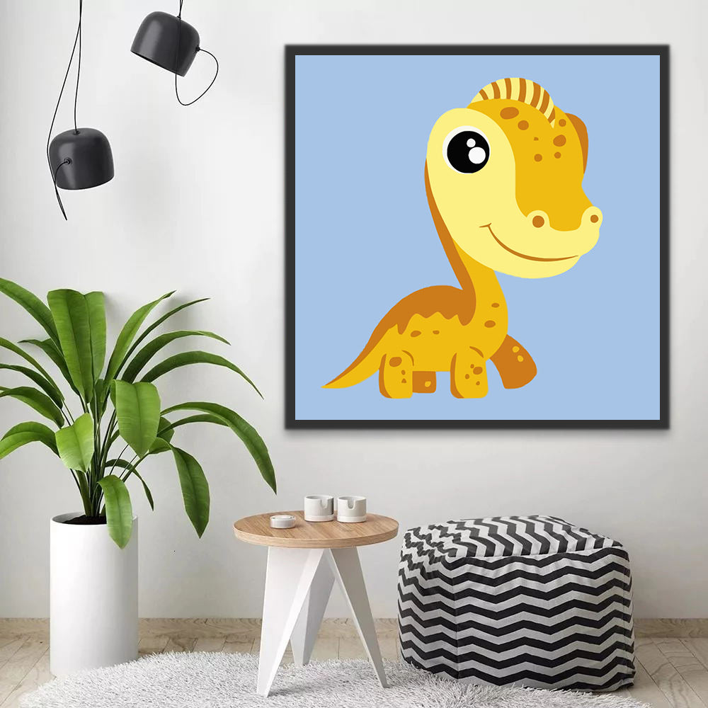 Cartoon Dinosaur Paint by Numbers for Kids