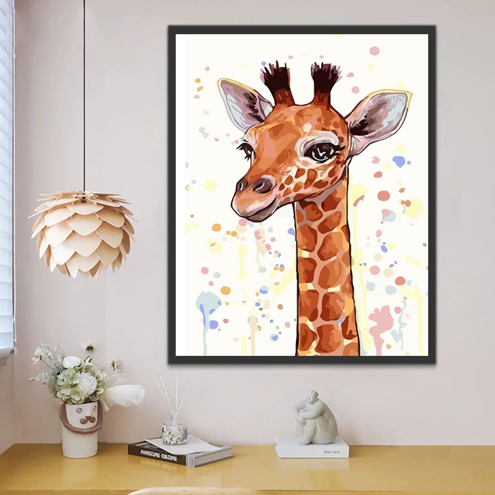 Cartoon Giraffe Paint by Numbers