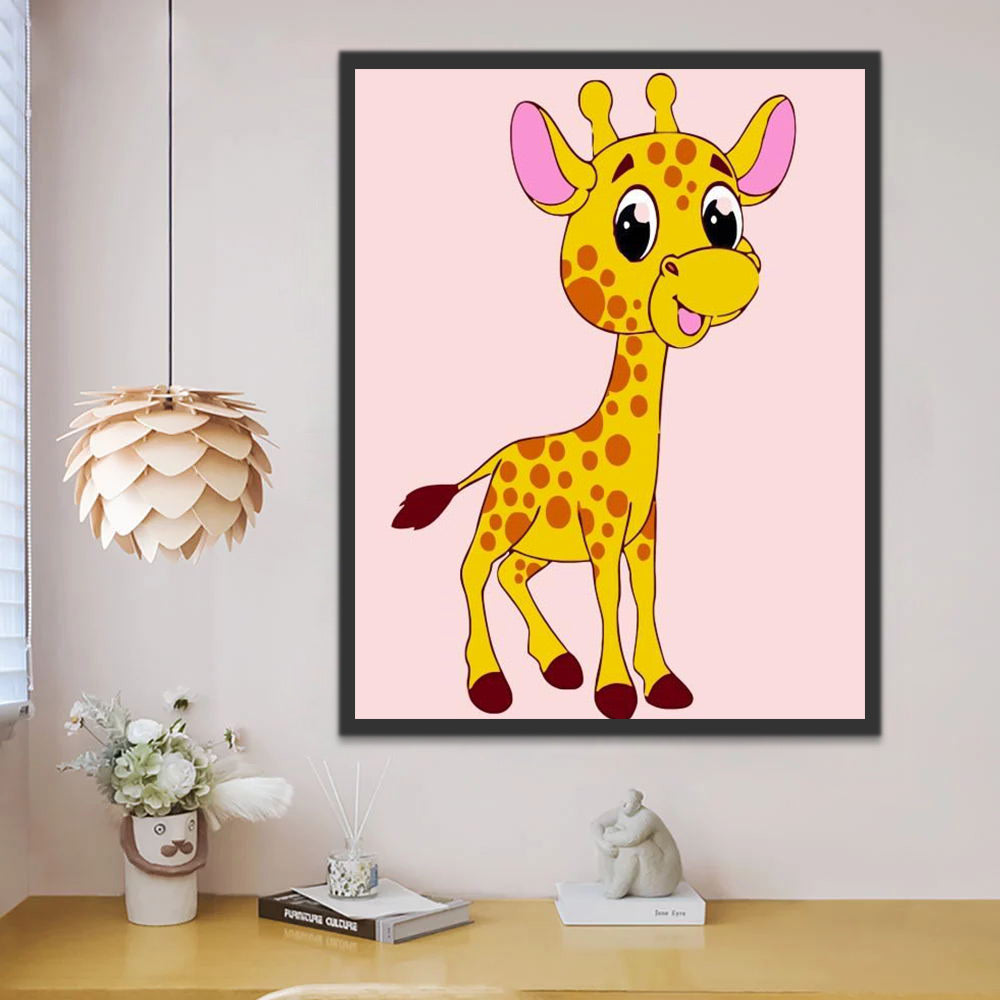 Cartoon Giraffe Paint by Numbers for Kids