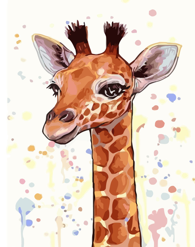 Cartoon Giraffe Paint by Numbers