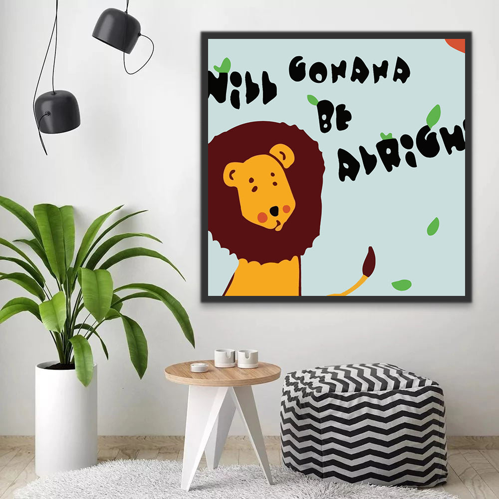 Cartoon Lion Paint by Numbers for Kids