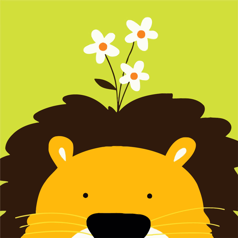 Cartoon Lion Paint by Numbers for Kids