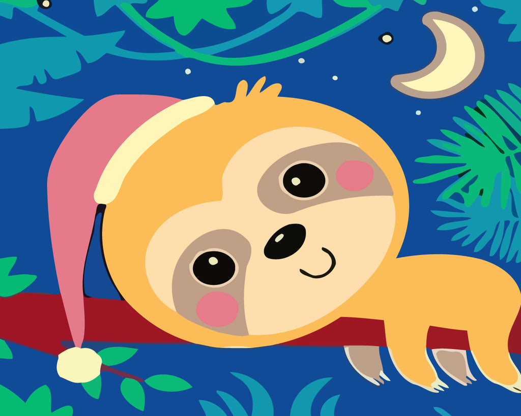 Cartoon Monkey, Forest and Moon Paint by Numbers for Kids