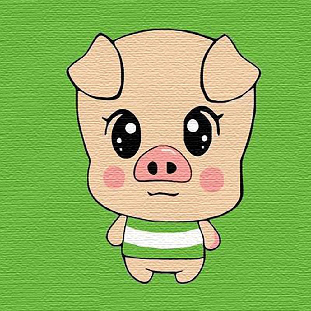 Cartoon Pig Paint by Numbers for Kids