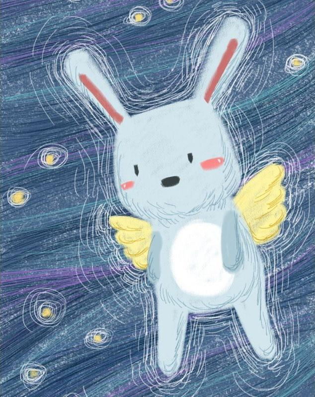 Cartoon Rabbit with Wings Paint by Numbers for Kids