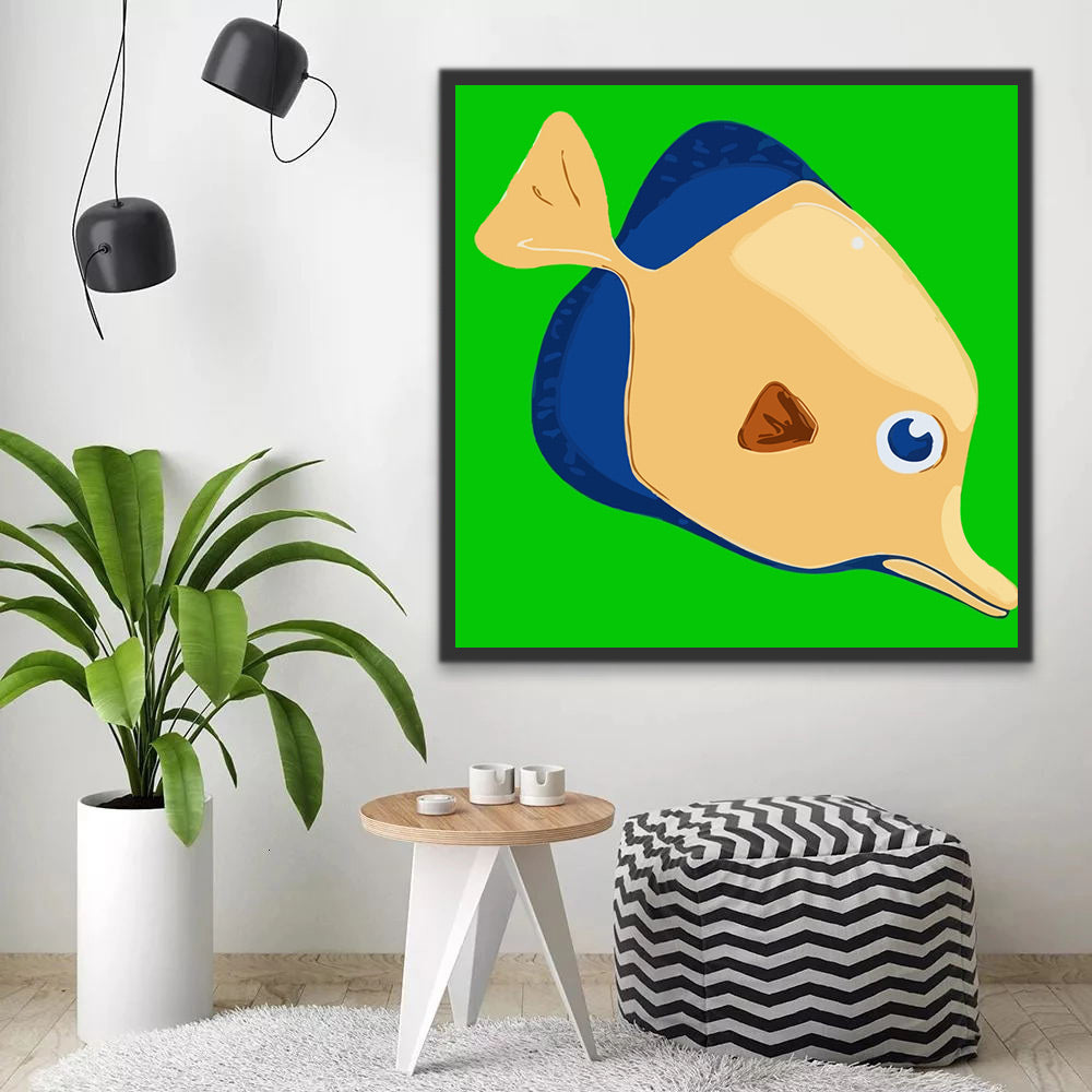 Cartoon Tropical Fish Paint by Numbers for Kids