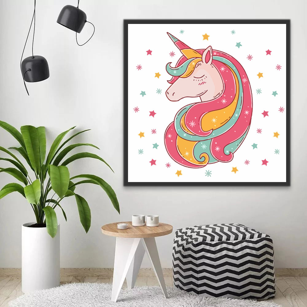 Cartoon Unicorn Paint by Numbers for Kids
