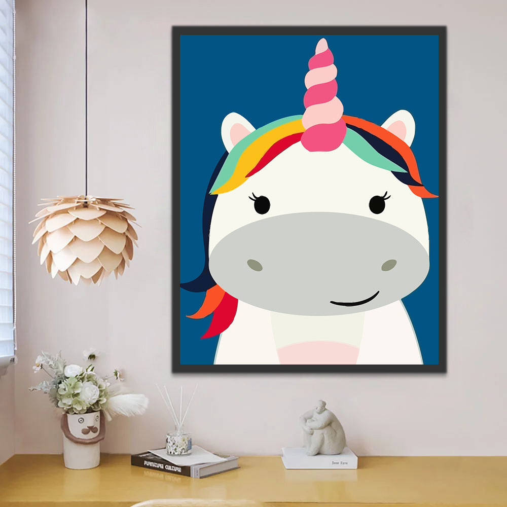 Cartoon Unicorn Paint by Numbers for Kids
