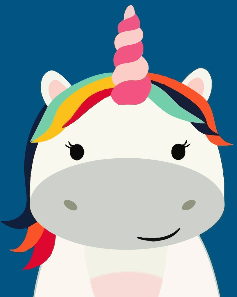 Cartoon Unicorn Paint by Numbers for Kids