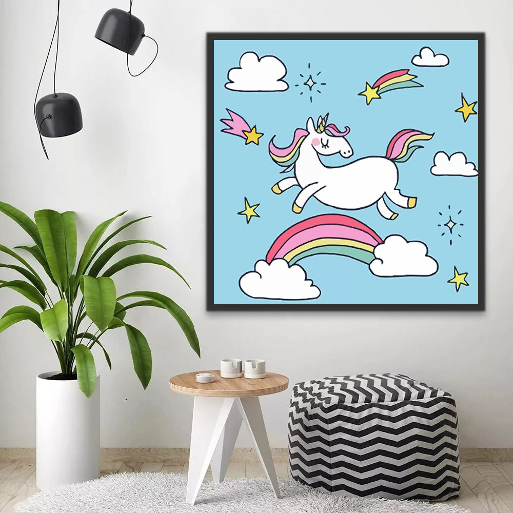 Cartoon Unicorn Paint by Numbers for Kids